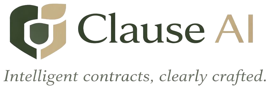 Clause AI logo and slogan
